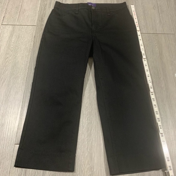 NYDJ New without Tag Black Straight Leg Denim Crop Jeans size 0P - Picture 3 of 6